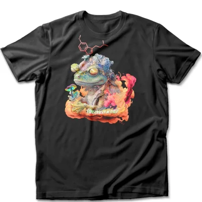 Consciously altered, psychedelic design of Colorado River toad