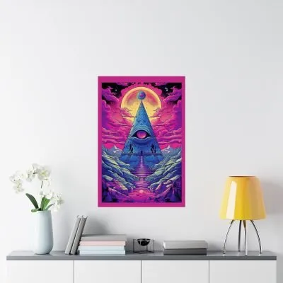 Illuminate your space with our mesmerizing 'Trippy Eye in the Sky' poster 👁