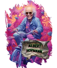 Albert Hofmann, bicycle day — Psychedelic T-Shirt by PsychonautDream