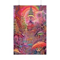 Psychedelic city — Psychedelic Poster by PsychonautDream