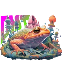 DMT Bufo — Psychedelic Full-Zip Hoodie by PsychonautDream