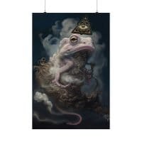 Enlightened Bufo alvarius with third eye — Psychedelic Poster by PsychonautDream