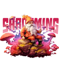 Gnome Shrooming — Psychedelic Hoodie by PsychonautDream