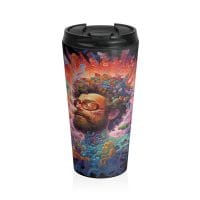 Psychedelic Legends, Terence McKenna 2 — Psychedelic Travel Mug by PsychonautDream