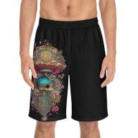 Magic mushrooms design — Psychedelic Shorts by PsychonautDream