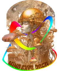 Mind exploring golden Psychonaut — Psychedelic T-Shirt by PsychonautDream