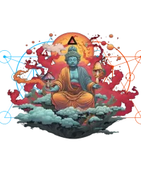 Psychedelic Buddha 2 — Psychedelic Full-Zip Hoodie by PsychonautDream