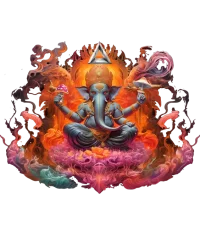 Psychedelic Ganesh — Psychedelic Full-Zip Hoodie by PsychonautDream