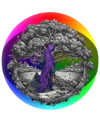 Psychedelic Hermit and Tree of Life — Psychedelic T-Shirt by PsychonautDream