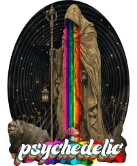 Psychonaut hermit, psychedelic! — Psychedelic T-Shirt by PsychonautDream