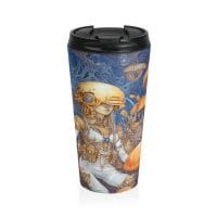Psychonaut in DMT world — Psychedelic Travel Mug by PsychonautDream