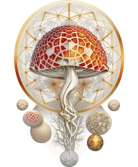 Sacred geometry shrooms — Psychedelic T-Shirt by PsychonautDream
