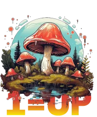Shroom 1-up — Psychedelic T-Shirt by PsychonautDream