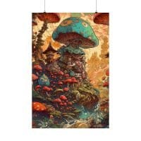 Shroom dramscape — Psychedelic Poster by PsychonautDream
