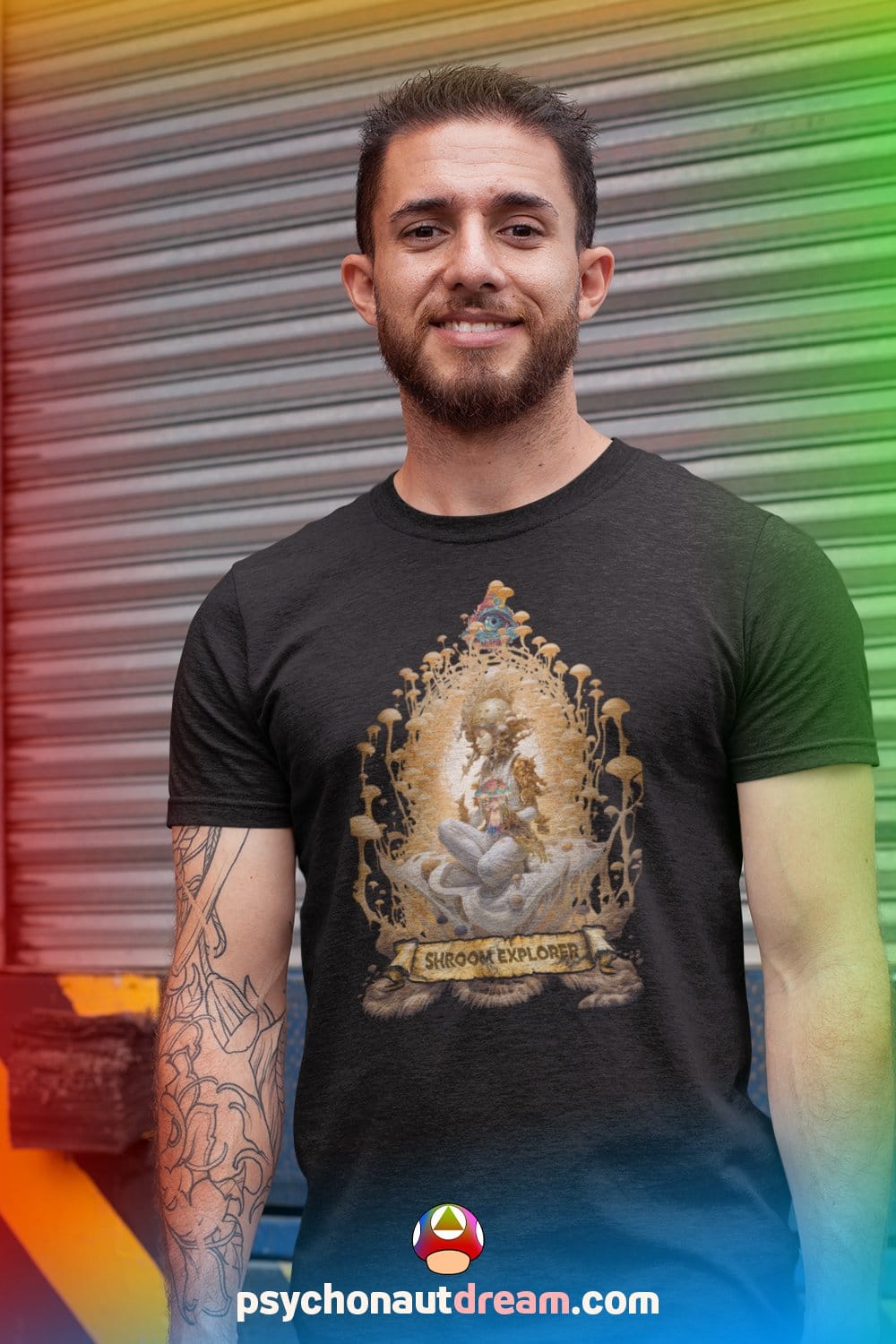 Captivating 'Trippy Monkey' T-shirt featuring playful psychedelic art