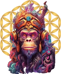 Trippy monkey — Psychedelic T-Shirt by PsychonautDream