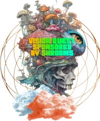 Vision quest sponsored by shrooms — Psychedelic T-Shirt by PsychonautDream