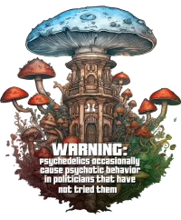 Warning, psychedelics may cause — Psychedelic T-Shirt by PsychonautDream
