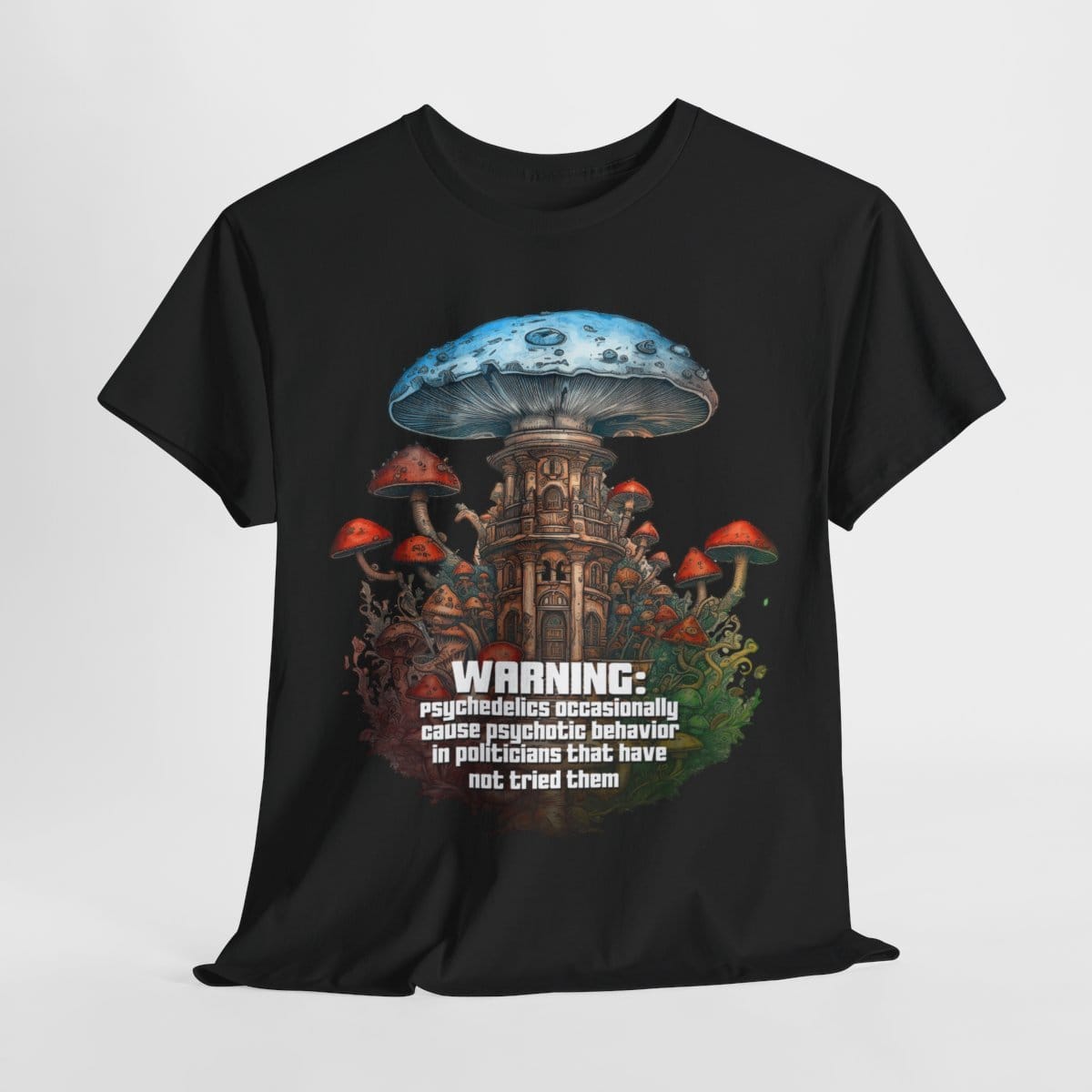 Warning, psychedelics may cause | Psychedelic T-Shirt — gallery product image