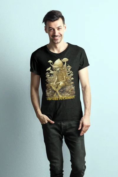 Golden psychonaut t-shirt