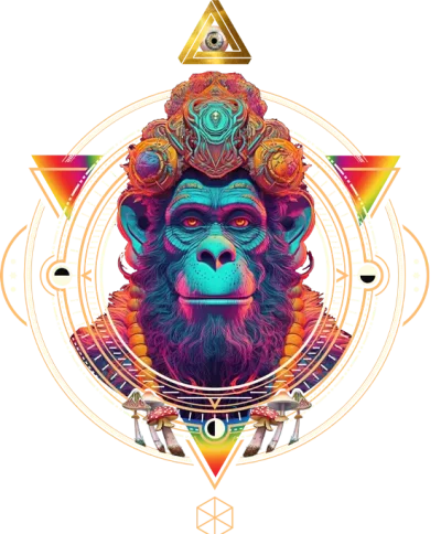 psychedelic hanuman