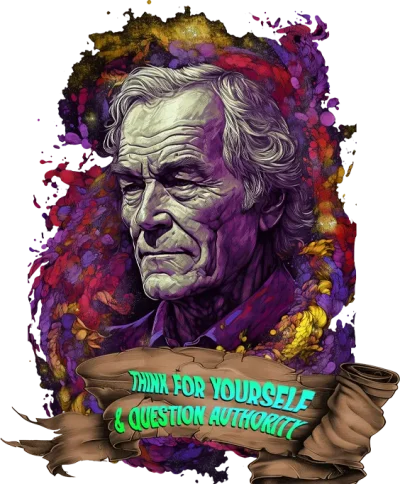 Timothy leary. think for yourself and question authority shirt