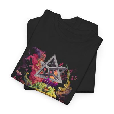 Vibrant DMT Enlightenment T-Shirt with intricate psychedelic design.