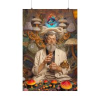 Journey beyond reality with our McKenna with Shrooms and Bufo Poster.