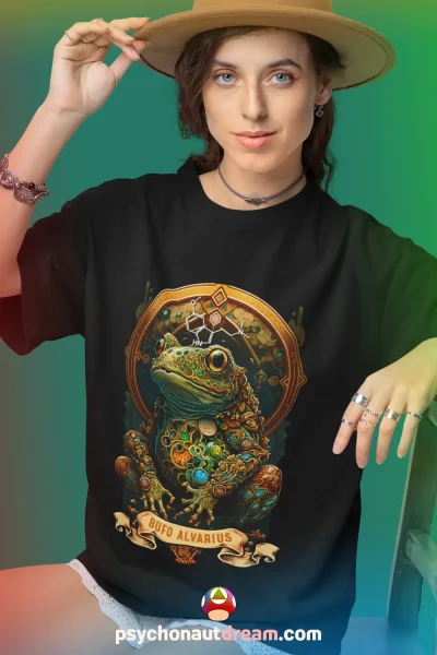 psychedelic tshirt of sonoran river toad