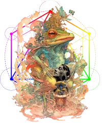 Bufo Enlightenment, cosmic birth — Psychedelic T-Shirt by PsychonautDream