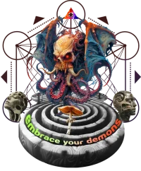 Embrace your demons — Psychedelic T-Shirt by PsychonautDream