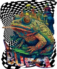 Enlightened DMT Trippy Toad — Psychedelic T-Shirt by PsychonautDream