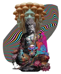 Psychedelic Buddha — Psychedelic T-Shirt by PsychonautDream