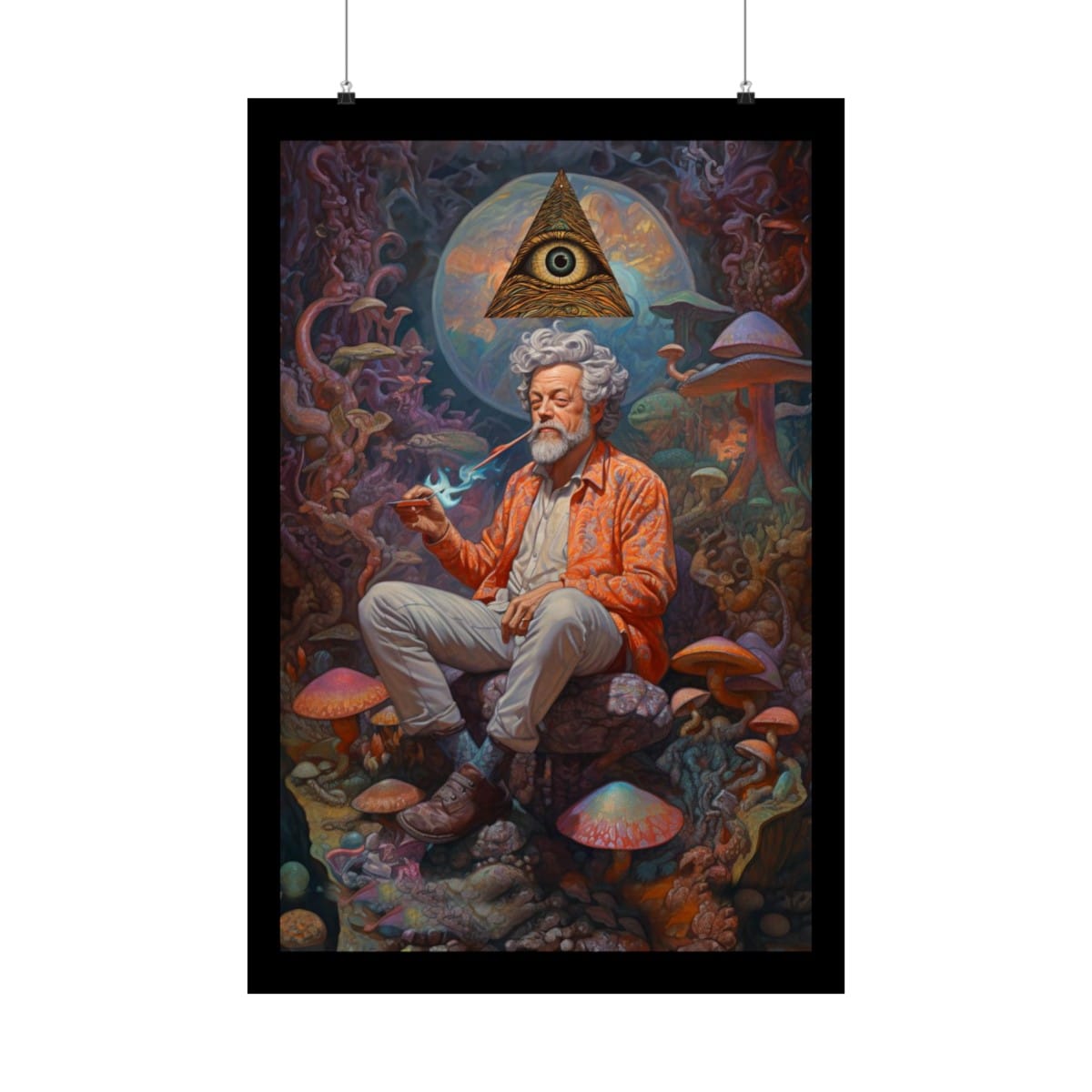 Psychedelic wisdom Terence McKenna — Psychedelic Poster by PsychonautDream