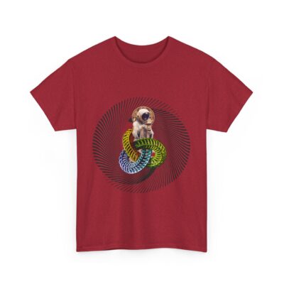 Custom-designed t-shirt featuring a psychonaut figure sprouting from sacred geometry with psychedelic fractals and radiant colors.