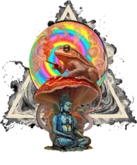 Buddha, Bufo & Psychedelia — Psychedelic T-Shirt by PsychonautDream
