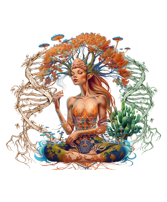 Mother Earth, Ayahuasca — Psychedelic T-Shirt by PsychonautDream