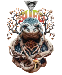 Sonoran River Toad & Tree of Life — Psychedelic T-Shirt by PsychonautDream