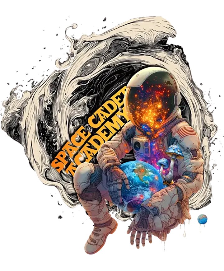 Space Cadet Academy — Psychedelic T-Shirt by PsychonautDream