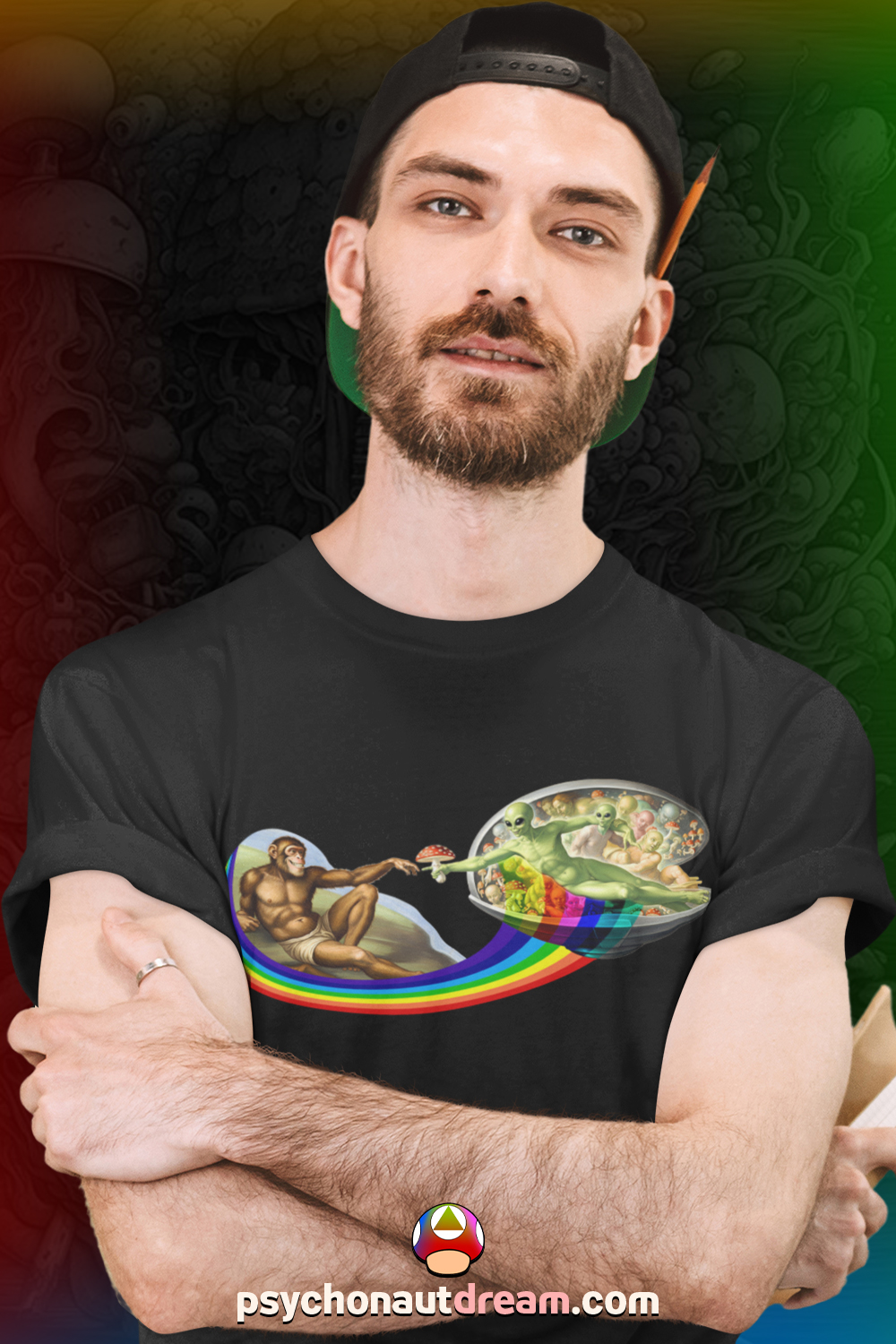 The Handoff Myth — Substance vs Signal | Psychedelic T-Shirt — gallery product image